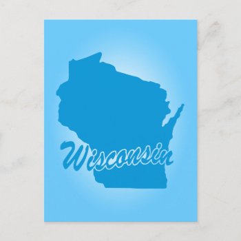 State Wisconsin Postcard by trendyteeshirts at Zazzle