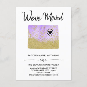*~* STATE WYOMING - New Address - Moving Announcement Postcard