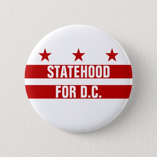 Statehood for Washington DC Button