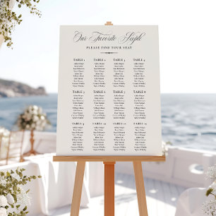 STATELY 12 Table Wedding Seating Plan Foam Board