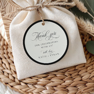 STATELY CALLIGRAPHY Wedding Thank You Favor Tags