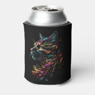 Stately Feline Profile Can Cooler