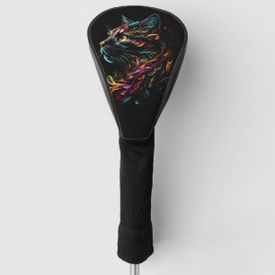Stately Feline Profile  Golf Head Cover