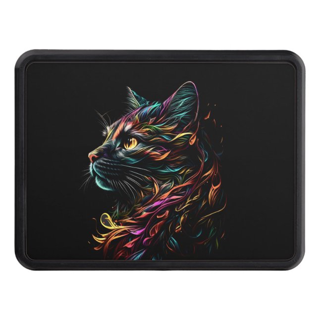 Stately Feline Profile  Hitch Cover (Front)