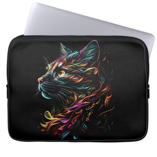 Stately Feline Profile  Laptop Sleeve