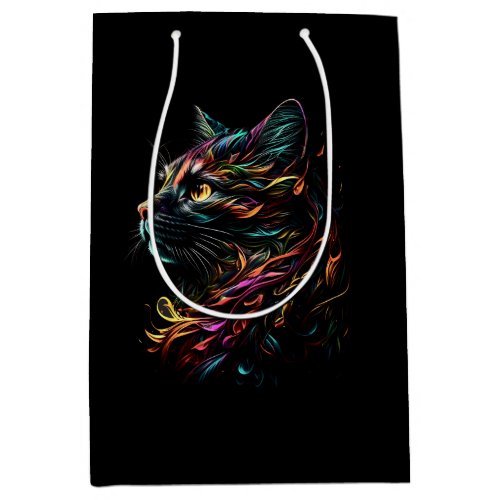 Stately Feline Profile  Medium Gift Bag