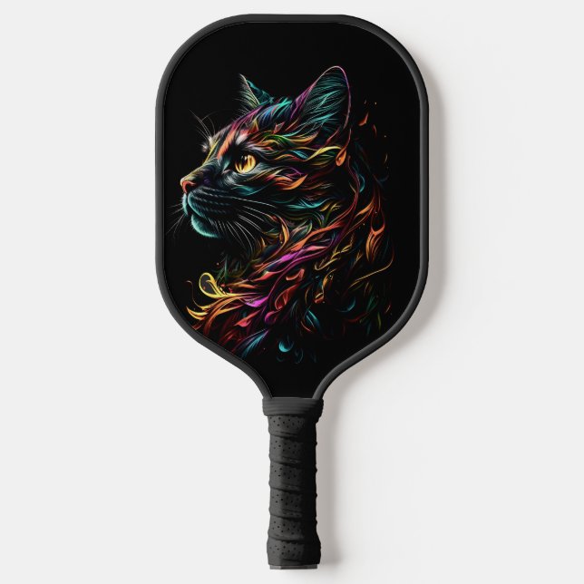Stately Feline Profile  Pickleball Paddle (Front)