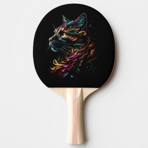 Stately Feline Profile  Ping Pong Paddle
