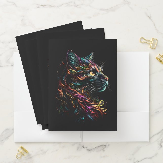 Stately Feline Profile  Pocket Folder (In Situ)