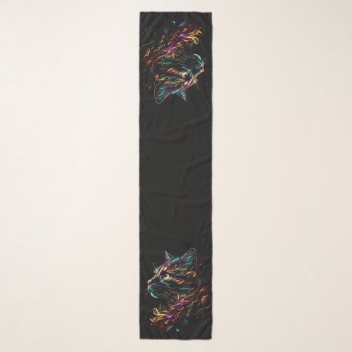 Stately Feline Profile  Scarf