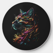 Stately Feline Profile Wireless Charger (Front)