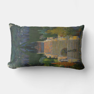 Stately Garden in Mallorca (by Santiago Rusiñol) Lumbar Pillow