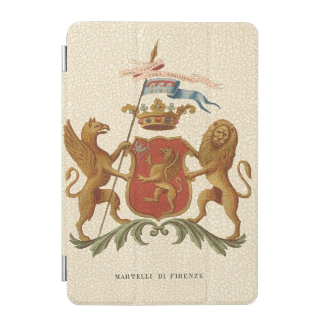 Stately Heraldic Badge with Griffin and Lion iPad Mini Cover (Front)
