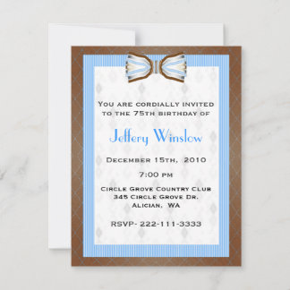 Stately Men's Birthday Invitation