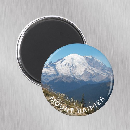 Stately Mount Rainier Landscape Magnet