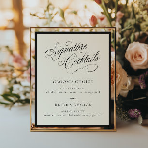 STATELY Signature Cocktails Wedding Poster
