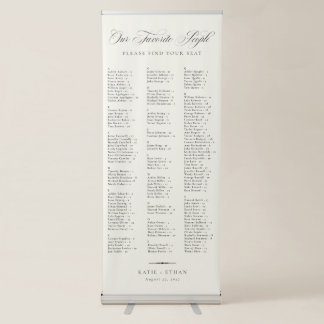 STATELY Wedding Alphabetical Seating Chart Retractable Banner