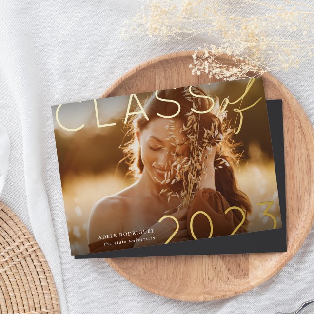 Statement Foil | Photo Graduation Announcement (Creator Uploaded)
