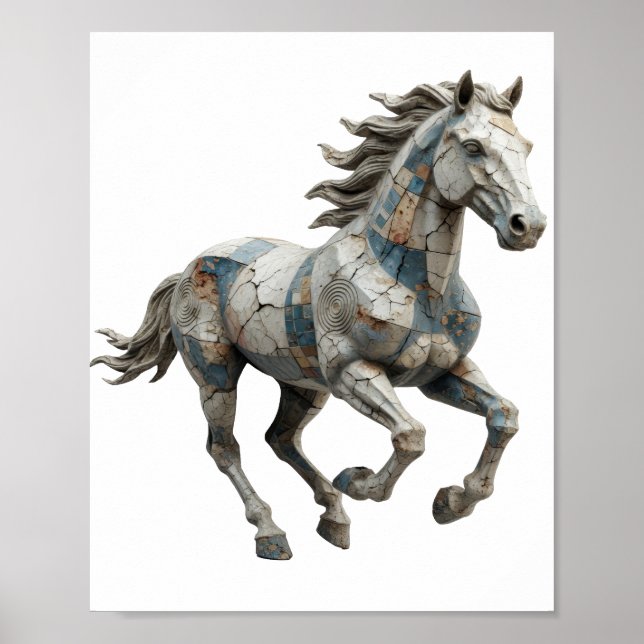 Statement Gray ABSTRACT ART Graphic Design Poster (Front)