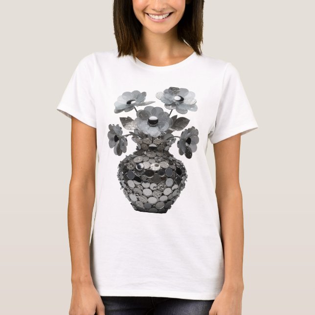 Statement Gray ABSTRACT ART Statement Design T-Shirt (Front)