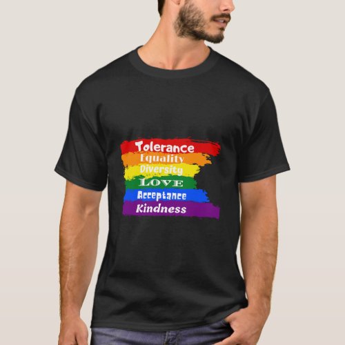 Statement Hoodie Men Women Rainbow Tolerance Diver T_Shirt