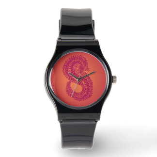 Statement pangolin design orange watch