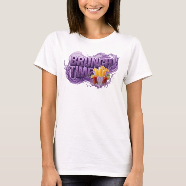 Statement Purple BRUNCH TIME Shirt Design (Front)