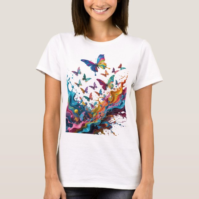 Statement Silver ABSTRACT ART Custom Tee (Front)