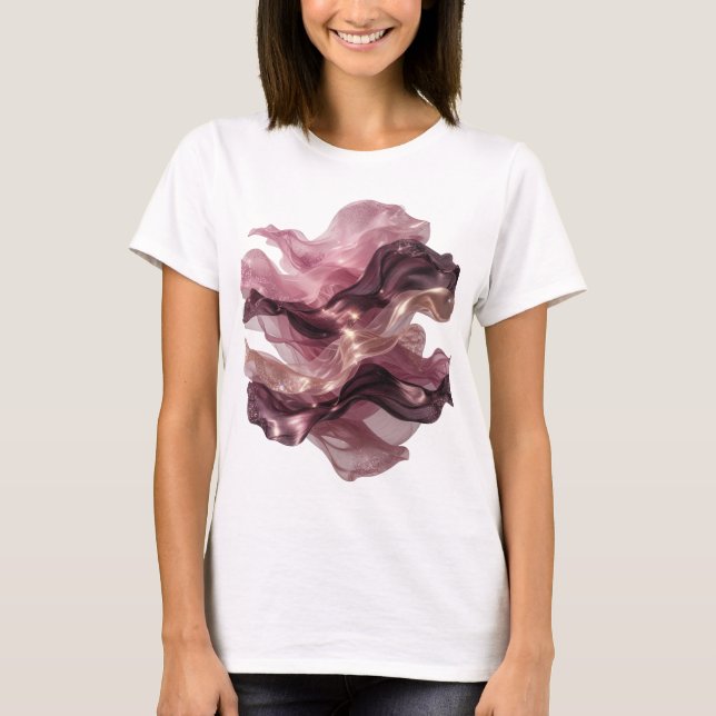 Statement Silver ABSTRACT ART Design T-Shirt (Front)