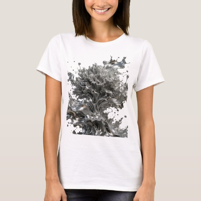 Statement Silver ABSTRACT ART Statement Tee v2 (Front)