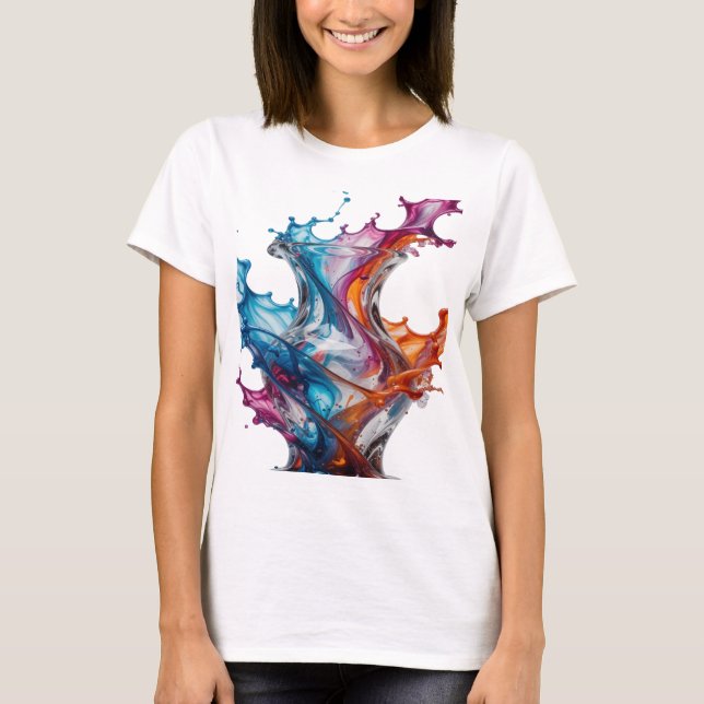 Statement Silver ABSTRACT ART Statement Tee v4 (Front)