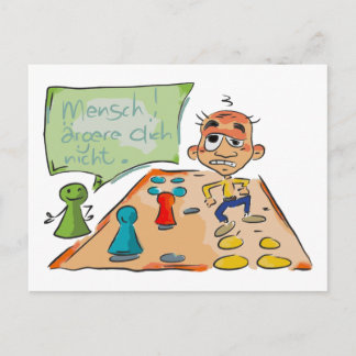 Statementkarte "Mensch ärgere dich nicht" Postcard