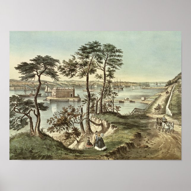 Staten Island and the Narrows from Fort Hamilton Poster (Front)