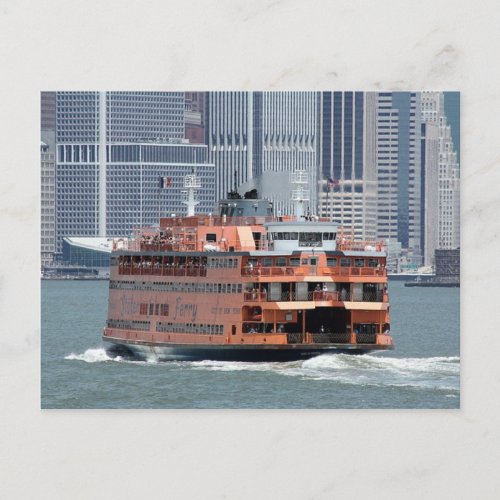 Staten Island Ferry New York Harbor Post Card