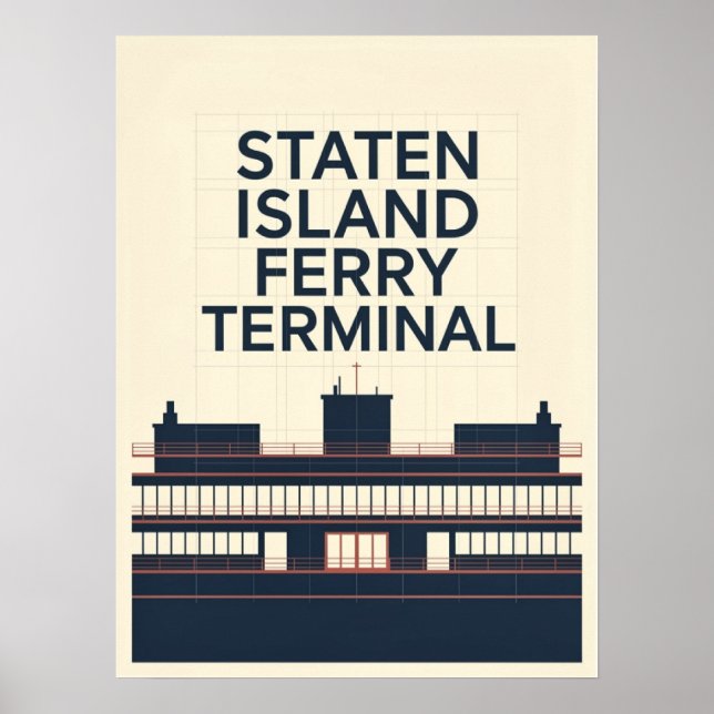 Staten Island Ferry Terminal Poster (Front)