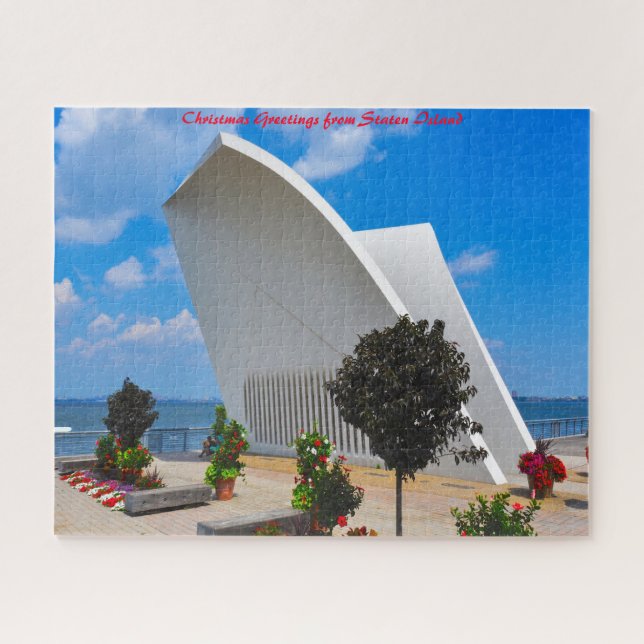 Staten Island New York.Christmas Greetings Jigsaw Puzzle (Horizontal)