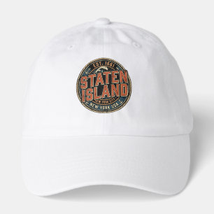 Staten Island New York City Vintage Nautical Badge Hat
