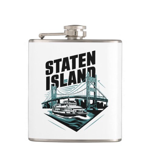 Staten Island New York Ferry Flask