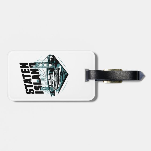 Staten Island New York Ferry Luggage Tag (Back Horizontal)