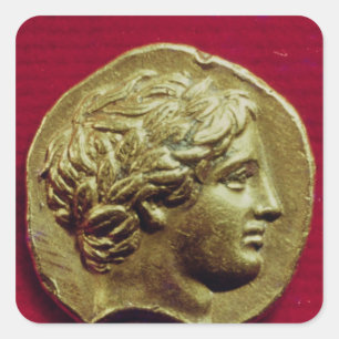 Stater of Philip II  King of Macedonia Square Sticker