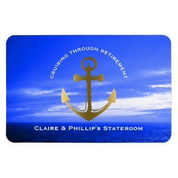 Stateroom Door Marker Anchor Custom Retirement Magnet by angela65 at Zazzle