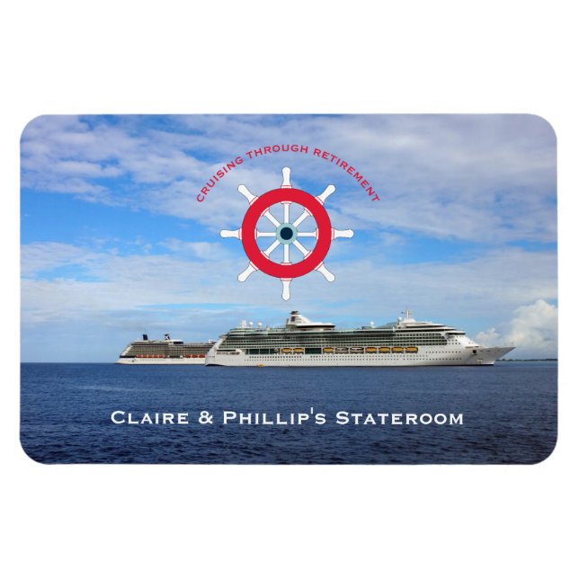 Stateroom Door Marker Custom Retirement Cruise Magnet (Horizontal)