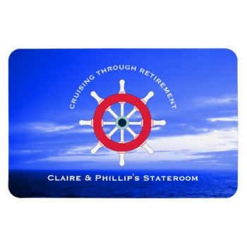 Stateroom Door Marker Personalized Retirement Magnet by angela65 at Zazzle