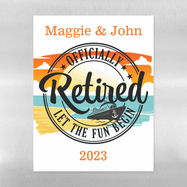 Stateroom Door Retirement Trip Magnet Magnetic Dry Erase Sheet (Vertical)