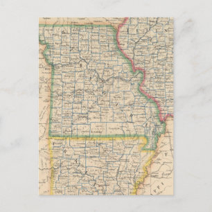 States of Illinois, Missouri, and Arkansas Postcard