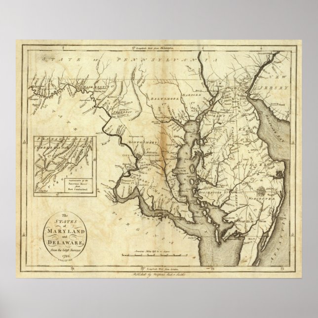 States of Maryland and Delaware Poster (Front)