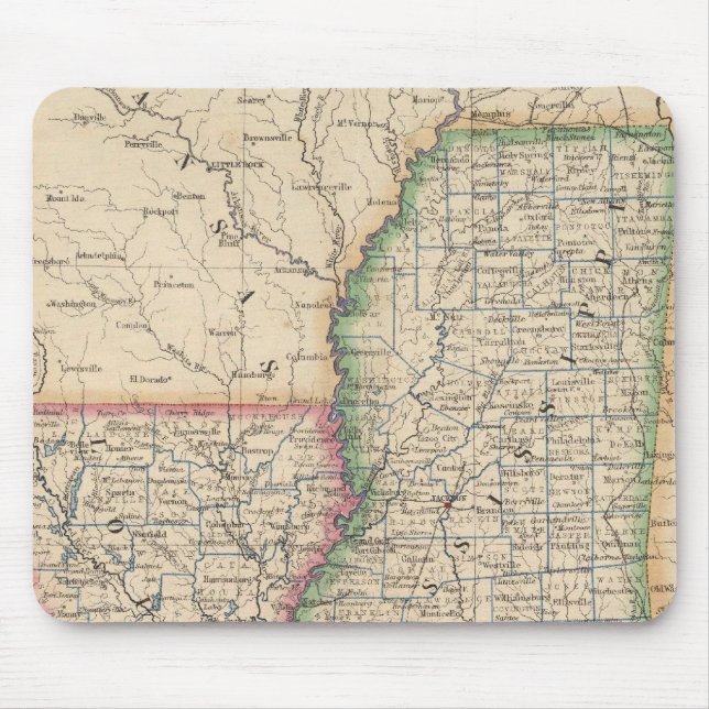 States of Mississippi and Louisiana Mouse Pad (Front)