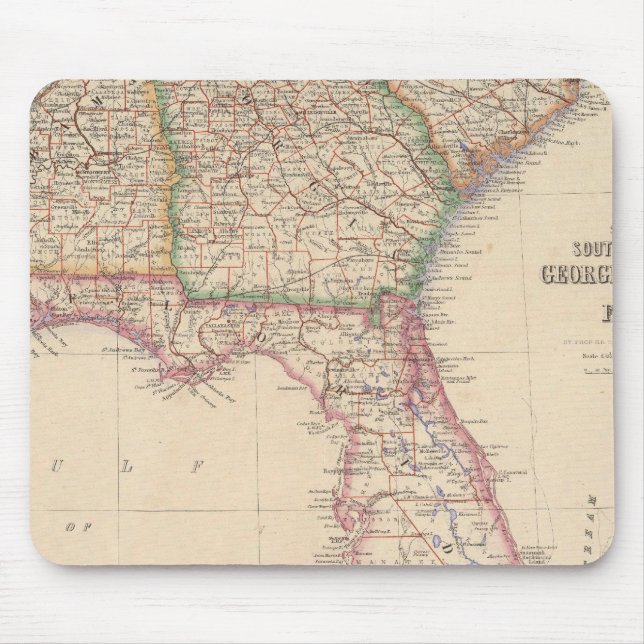 States of South Carolina, Georgia, and Alabama Mouse Pad (Front)