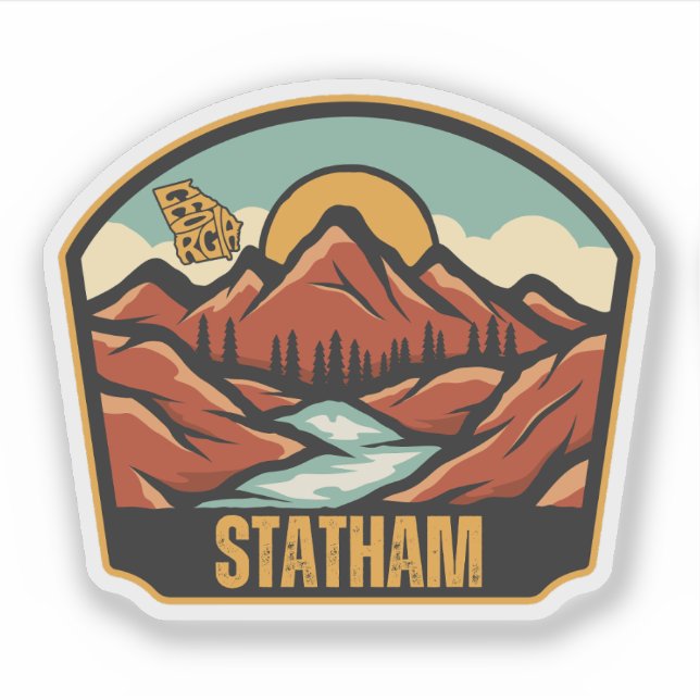 Statham, Georgia Sticker (Front)