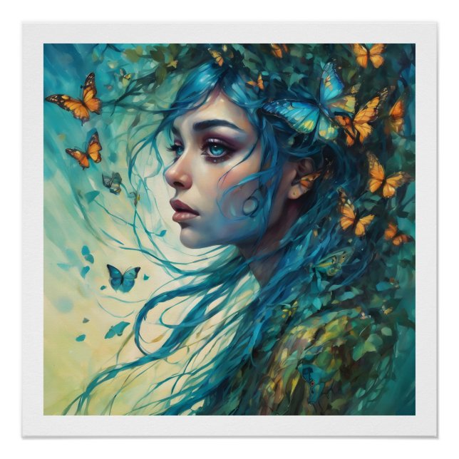 Static - Butterflies and Blues Series 7 Art Poster (Front)